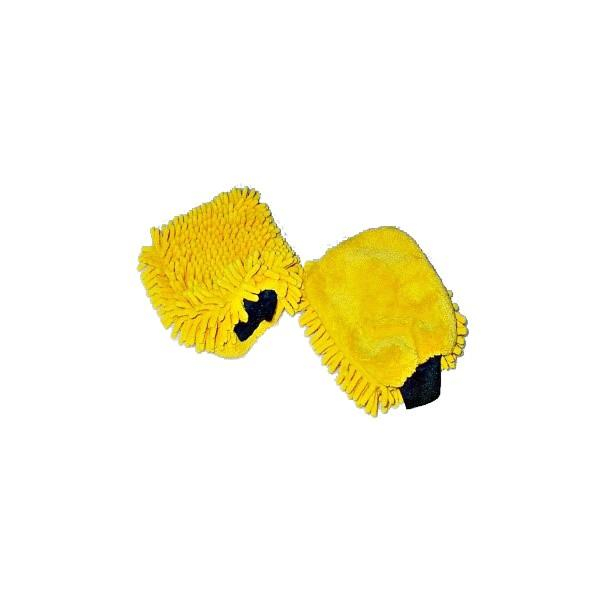 Gant de lavage microfibre bi-faces jaune Porzelack - Porzelack